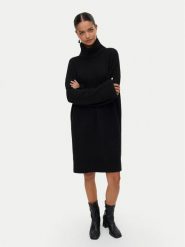 Vero Moda Sukienka dzianinowa Aquarius 10331900 Czarny Regular Fit. Czarne sukienki damskie Vero Moda, bez wzorów, z dzianiny, bez ramiączek. Za 229.99 zł.