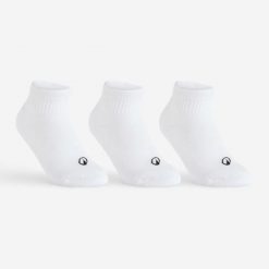 Skarpety sportowe tenis RS100 3 pary. Białe skarpetki damskie ARTENGO, bez wzorów, z bawełny. Za 19.99 zł.