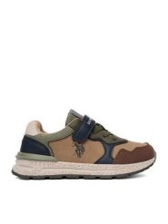 U.S. Polo Assn. Sneakersy EO-MAGIC001K/GY1 Brązowy. Brązowe buty sportowe chłopięce U.S. Polo Assn., ze skóry, bez zapięcia. Za 199.99 zł.