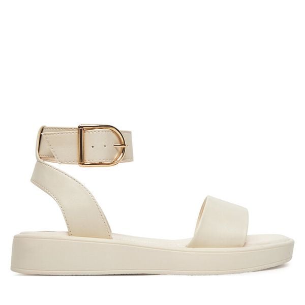 Sandały JENNY. Brązowe sandały damskie Jenny, bez wzorów, bez obcasa, na płaskiej podeszwie, bez zapięcia. Za 119.99 zł.