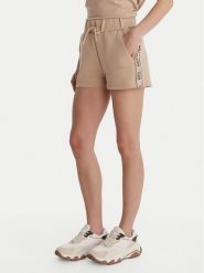 Guess Szorty sportowe V3GD13 KB3P2 Beżowy Regular Fit. Brązowe spodenki sportowe damskie Guess, xxs, z aplikacjami, z bawełny. Za 279.99 zł.