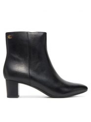 LAUREN RALPH LAUREN Botki 802967842001 Czarny. Czarne botki damskie Lauren Ralph Lauren, ze skóry, bez obcasa, na słupku, bez zapięcia. Za 759.99 zł.