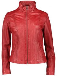7eleven Skórzana kurtka "Namika" w kolorze czerwonym rozmiar: 46. Czerwone kurtki damskie 7eleven, bez wzorów, ze skóry, bez kaptura. Za 401.25 zł.
