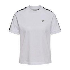 Koszulka damska Hummel Archive Regular. Białe bluzki damskie Hummel, bez wzorów, bez kołnierzyka, bez ramiączek. Za 190.00 zł.