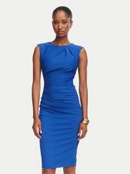 Rinascimento Sukienka koktajlowa CFC0130273003 Niebieski Slim Fit. Niebieskie sukienki damskie Rinascimento, bez wzorów, z syntetyku, wizytowe, bez ramiączek. Za 469.99 zł.
