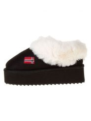 Geographical Norway Kapcie "Oninkasi" w kolorze czarnym rozmiar: 39. Czarne kapcie damskie Geographical Norway, z materiału. Za 116.45 zł.