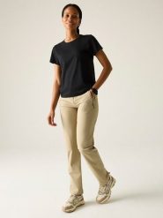 Regatta Spodnie funkcyjne "Travel Light II Packaway" w kolorze khaki rozmiar: 38. Brązowe spodnie dresowe damskie Regatta, bez wzorów, z materiału. Za 167.28 zł.