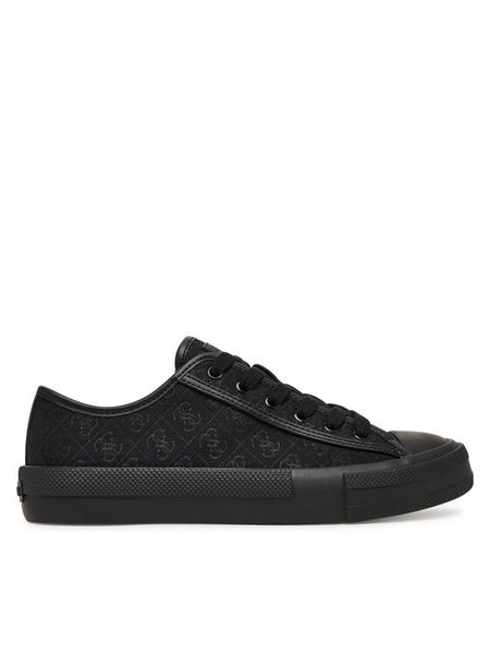 Guess Trampki FLJCR2 FAL12 Czarny. Czarne trampki damskie Guess, z aplikacjami, z materiału, bez zapięcia. Za 283.99 zł.