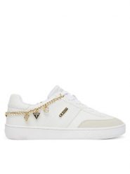 Guess Sneakersy FLTNAO LEA12 Biały. Białe obuwie sportowe damskie Guess, ze skóry, bez zapięcia. Za 409.99 zł.