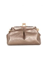 Lia Biassoni Skórzana kopertówka "Ciane" w kolorze złotym - 24 x 16 x 8 cm rozmiar: onesize. Żółte torebki wieczorowe damskie Lia Biassoni, bez wzorów, z materiału, bez dodatków. Za 217.99 zł.