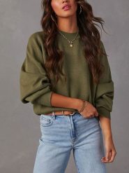 Milan Kiss Sweter w kolorze khaki rozmiar: XL. Brązowe swetry klasyczne damskie Milan Kiss, xl, bez kołnierzyka. Za 152.99 zł.