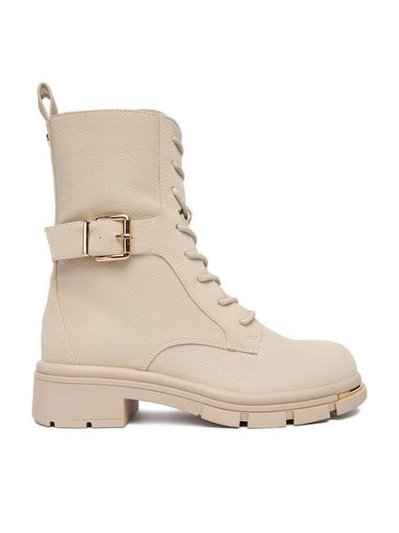 DeeZee Trzewiki 60110-1 Écru. Botki damskie DeeZee, z materiału, bez obcasa, na płaskiej podeszwie, bez zapięcia. Za 199.99 zł.