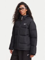 Reebok Kurtka zimowa RCC00113 Czarny Regular Fit. Czarne kurtki damskie Reebok, na zimę, m, bez wzorów, z syntetyku, bez kaptura. Za 449.99 zł.