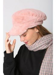 Lucky Bees Czapka w kolorze jasnoróżowym rozmiar: onesize. Różowe czapki z daszkiem damskie Lucky Bees, bez wzorów, z futra. Za 87.40 zł.