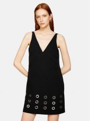 Sisley Sukienka codzienna 4FZXLV05H Czarny Regular Fit. Czarne sukienki damskie Sisley, bez wzorów, z syntetyku, bez ramiączek. Za 309.99 zł.