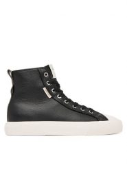 Calvin Klein Trampki Vulc Lace Up Hightop Lth HW0HW03076 Czarny. Czarne trampki damskie Calvin Klein, bez wzorów, ze skóry, bez zapięcia. Za 409.99 zł.
