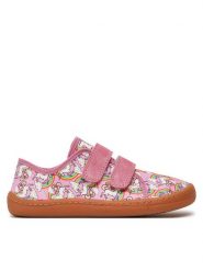 Froddo Sneakersy Barefoot Canvas G1700379-4 D Kolorowy. Brązowe buty sportowe dziewczęce Froddo, bez wzorów, z materiału, bez zapięcia. Za 139.99 zł.