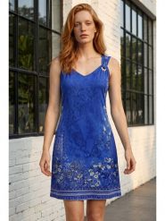 SOULSHAE Sukienka w kolorze granatowym rozmiar: L/XL. Niebieskie sukienki damskie SOULSHAE, bez wzorów, bez ramiączek. Za 119.95 zł.