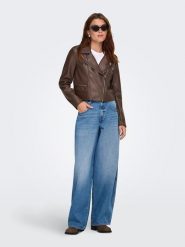 ONLY Kurtka w kolorze brązowym ze skóry syntetycznej rozmiar: M. Brązowe kurtki damskie Only, m, bez wzorów, ze skóry, bez kaptura. Za 130.99 zł.