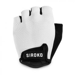 Rękawiczki rowerowe Kolarstwo Siroko Aero White. Białe rękawiczki damskie SIROKO, bez wzorów, z nylonu. Za 135.00 zł.