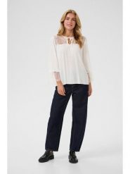 Kaffe Bluzka w kolorze białym rozmiar: 40. Białe bluzki damskie Kaffe, bez wzorów, z koronki, bez kołnierzyka, bez ramiączek. Za 86.99 zł.