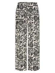 Eight2Nine Spodnie w kolorze czarno-kremowym rozmiar: M. Czarne spodnie materiałowe damskie Eight2Nine, bez wzorów, z materiału. Za 82.99 zł.