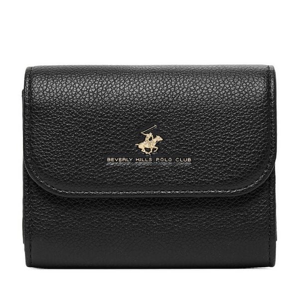 Portfel Beverly Hills Polo Club. Czarne portfele damskie Beverly Hills Polo Club, bez wzorów. Za 59.99 zł.