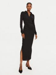 Marella Sukienka codzienna 2423626054 Czarny Slim Fit. Czarne sukienki damskie Marella, bez wzorów, z syntetyku, bez ramiączek. Za 569.99 zł.