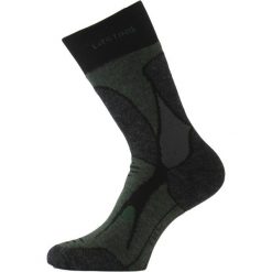 Skarpety merino unisex. Brązowe skarpetki damskie LASTING, bez wzorów, z elastanu. Za 72.00 zł.