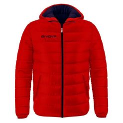 Kurtka Givova Olanda Rojo/Marino. Czerwone kurtki sportowe damskie Givova, xs, bez wzorów, z materiału, z kapturem. Za 228.99 zł.