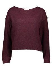 Vila Sweter "Luka" w kolorze bordowym rozmiar: L. Czerwone swetry klasyczne damskie Vila, l, bez kołnierzyka. Za 82.99 zł.