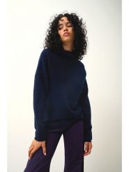AUTHENTIC CASHMERE Kaszmirowy golf w kolorze granatowym rozmiar: S. Niebieskie golfy damskie AUTHENTIC CASHMERE, s, bez wzorów, z kaszmiru, bez ramiączek. Za 320.63 zł.