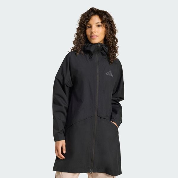 Przeciwdeszczowa kurtka typu parka Terrex Multi 2 Layer CLIMAPROOF Rain. Czarne kurtki damskie Adidas, l, z materiału, bez kaptura. Za 749.00 zł.