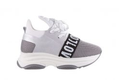 Sneakersy Bayla-155 385-2800 Popielate 19 - 37. Szare obuwie sportowe damskie Bayla, na wiosnę, ze skóry, bez zapięcia. W wyprzedaży za 89.10 zł.