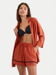 Triumph Szorty piżamowe Summer Wear 10227237 Pomarańczowy Regular Fit. Brązowe piżamy damskie Triumph, bez wzorów, ze lnu, bez ramiączek. Za 139.99 zł.