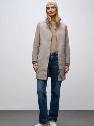 Street One Krótki płaszcz damski Kobiety beżowy marmurkowy, 44. Brązowe płaszcze damskie Street One, bez wzorów, z dzianiny, bez kaptura. Za 499.95 zł.