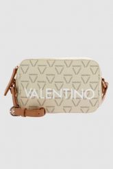 VALENTINO Mała kremowa torebka Liuto Camera Bag. Brązowe torebki klasyczne damskie Valentino by Mario Valentino, duże, bez dodatków. W wyprzedaży za 380.99 zł.