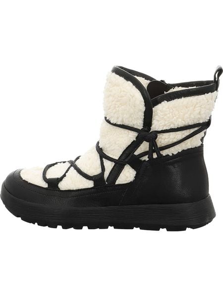 Think! Skórzane kozaki zimowe w kolorze biało-czarnym rozmiar: 38,5. Białe kozaki damskie Think!, na zimę, bez obcasa, bez zapięcia. Za 401.25 zł.