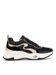 MEXX Sneakersy MI001009843W Czarny. Czarne obuwie sportowe damskie Mexx, ze skóry, bez zapięcia. Za 244.99 zł.