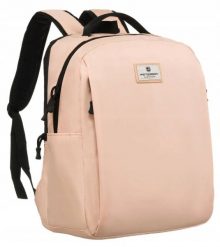 Plecak damski Peterson PTN 77707 beżowy. Brązowe plecaki Peterson, bez wzorów. Za 67.99 zł.