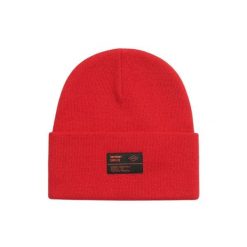 Damska czapka z dzianiny Superdry Surplus. Czerwone czapki damskie Superdry, bez wzorów, z dzianiny. Za 92.25 zł.