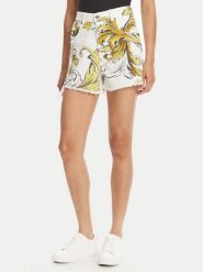 Versace Jeans Couture Szorty jeansowe 78HAD51B Biały Straight Fit. Białe szorty damskie Versace Jeans Couture, bez wzorów, z bawełny. W wyprzedaży za 1,029.00 zł.
