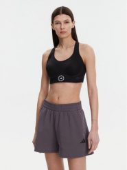 Adidas by Stella McCartney Biustonosz sportowy TruePace JD8407 Czarny. Czarne biustonosze sportowe damskie adidas by Stella McCartney, bez wzorów, z syntetyku. Za 299.99 zł.