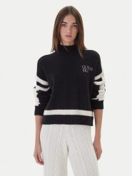 Guess Golf W5BR78 Z4242 Czarny Relaxed Fit. Czarne golfy damskie Guess, xxl, z aplikacjami, z syntetyku, bez ramiączek. Za 439.99 zł.