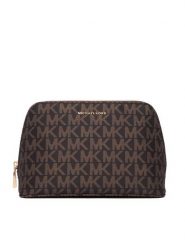 Michael Kors Kosmetyczka 32R6GJ6T5C Brązowy. Brązowe kosmetyczki damskie Michael Kors, bez wzorów, z materiału. Za 329.99 zł.