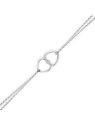 Eclat d'Argent Srebrna bransoletka z elementem ozdobnym rozmiar: onesize. Szare bransoletki damskie Eclat d'Argent, srebrne. Za 104.99 zł.