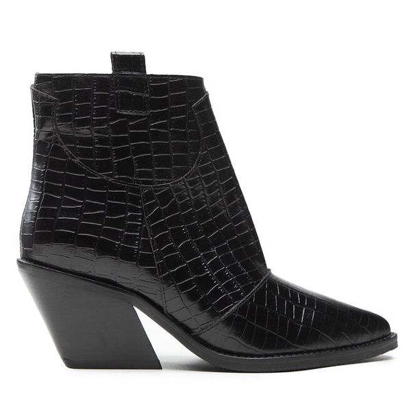 Kowbojki Rage Age. Czarne botki damskie Rage Age, bez obcasa, na słupku, bez zapięcia. Za 399.99 zł.