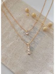 Atelier MIU Pozłacany naszyjnik z zawieszką - dł. 45 cm rozmiar: onesize. Żółte naszyjniki damskie atelier MIU, z cyrkonią, pozłacane. Za 39.99 zł.