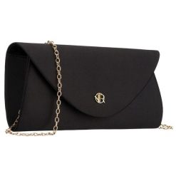 Kopertówka damska wykonana z tkaniny syntetycznej w czarnym kolorze Rovicky R-XS029-3. Czarne torebki wieczorowe damskie ROVICKY, bez wzorów, z syntetyku, bez dodatków. Za 45.00 zł.