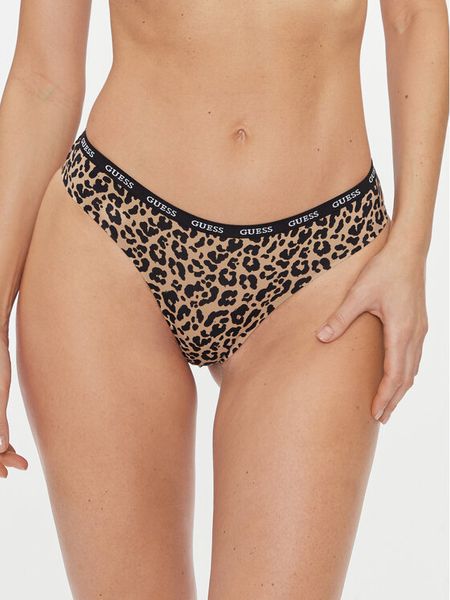 Guess Figi klasyczne O3YE00 KBUT0 Brązowy. Brązowe figi Guess, z aplikacjami, z syntetyku. Za 69.99 zł.